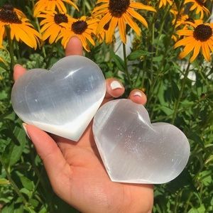 Selenite Hearts ($25 each) (3 available)